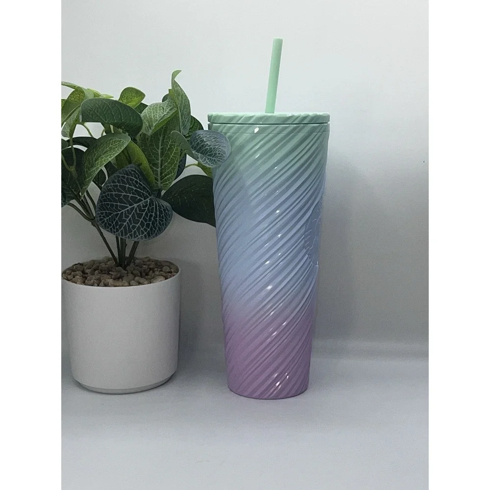 STARBUCKS 2025 Pastel Swirl Siren Venti‎ Tumbler Cold Cup Pink Lilac Mint Ombre